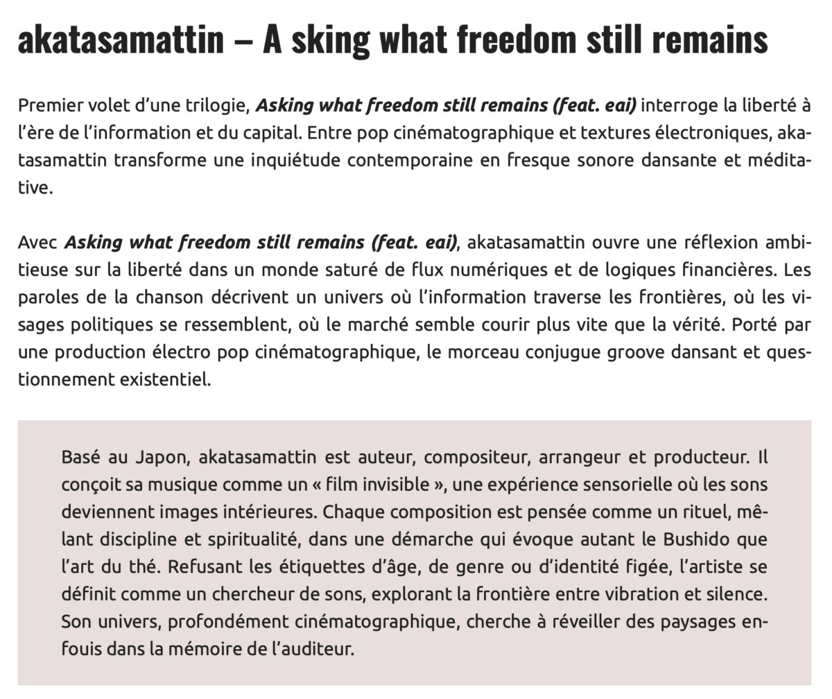 A sking what freedom still remains　review direct-actu.fr