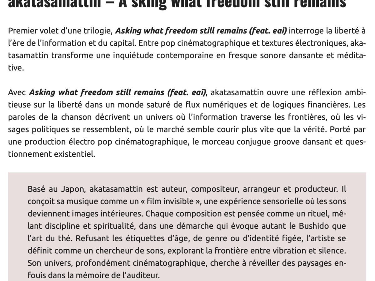 A sking what freedom still remains　review direct-actu.fr