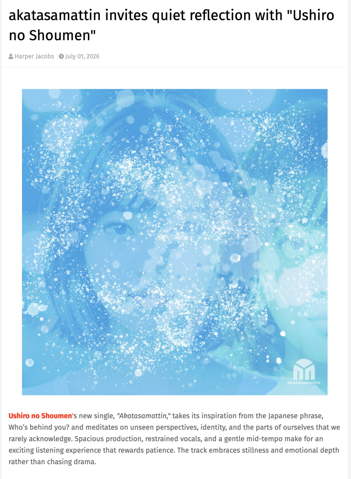 Ushiro no Shoumen review　USA-based FoxFire Magazine